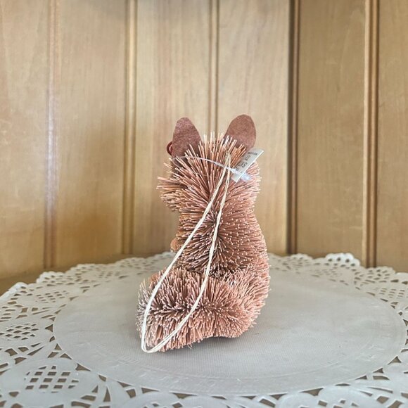 Rustic Woodland Animal Anthropomorphic Ornaments Santa Hat Glasses Fox Mouse - Picture 12 of 13